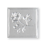 Silver Rose Foil & Embossed Seal