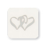 Silver Hearts Foil Seal