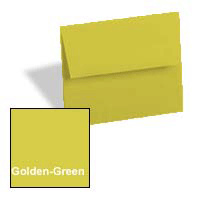 A-9 invitation card envelopes light golden green