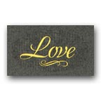 clear envelope seal shiny gold mylar foil love design