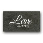 clear envelope seal silver mylar foil love design