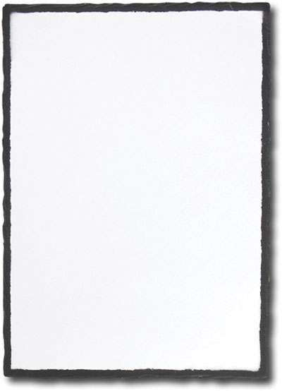blank notecards and envelopes black torn edge border