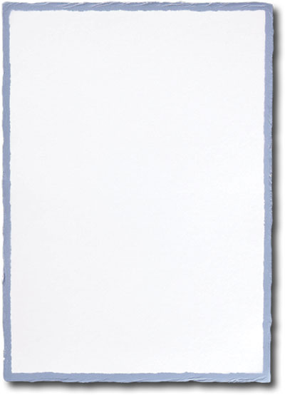 blank note cards light blue edge border