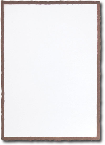 blank note cards dark chocolate brown edge border