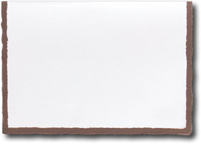 blank note cards dark chocolate brown edge border