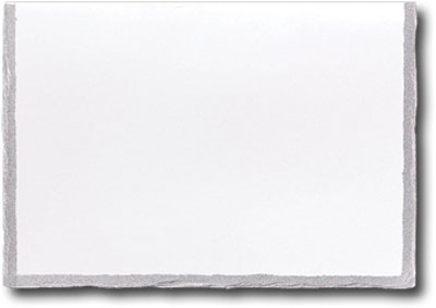 blank note cards silver border edge