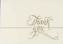 unprinted thank you notes and envelopes bulk large quantities ivory gold