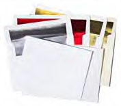 a7 foil lined envelopes 5 x 7 red, green, gold, silver