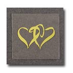 seals wedding envelope clear hearts silver gold foil