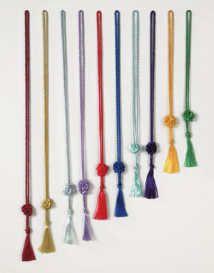 Menu Program Tassels - Red, black, gold,copper, green, brown,purple,burgundy,blue,pink,yellow,navy